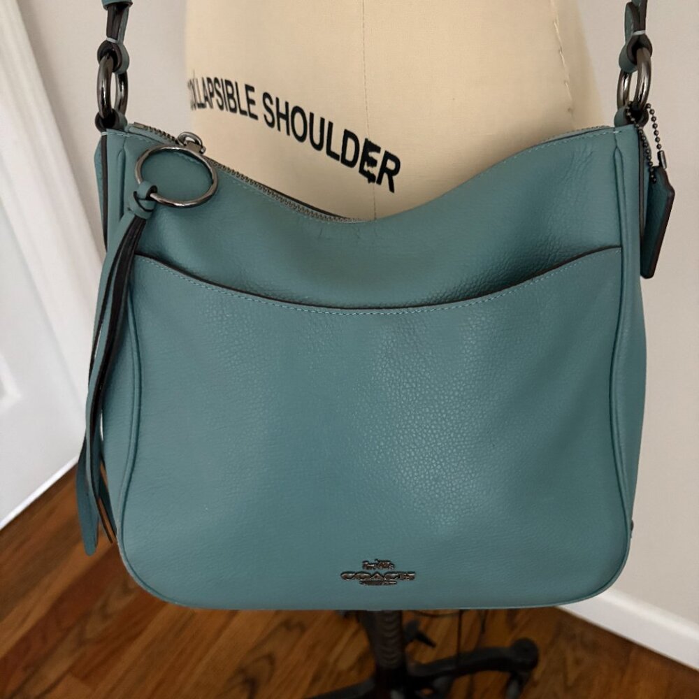 Coach Chaise Crossbody in Polished Pebble Leather Marine Classic Luxury - Picture 2 of 13